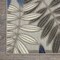 Homeroots 6 x 9 ft. Gray & Blue Leaves Indoor & Outdoor Area Rug 384873 - alternate 5